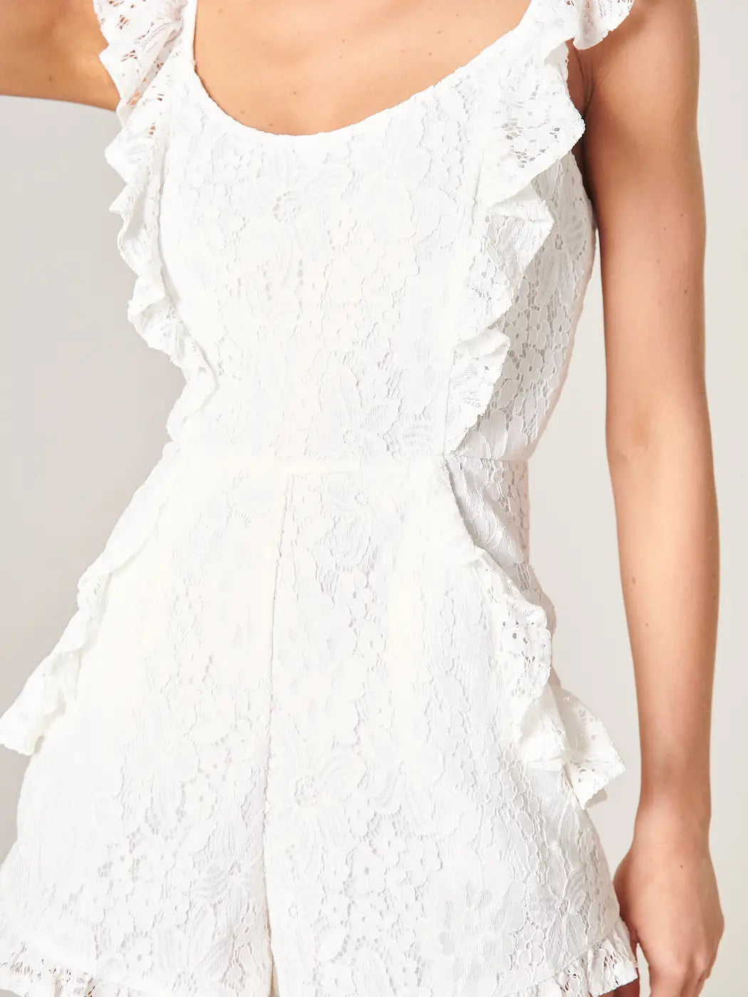 LOVE LETTERS RUFFLE LACE ROMPER