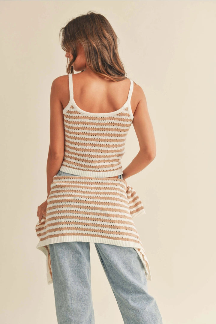 Soleil Crocheted Knit Tank