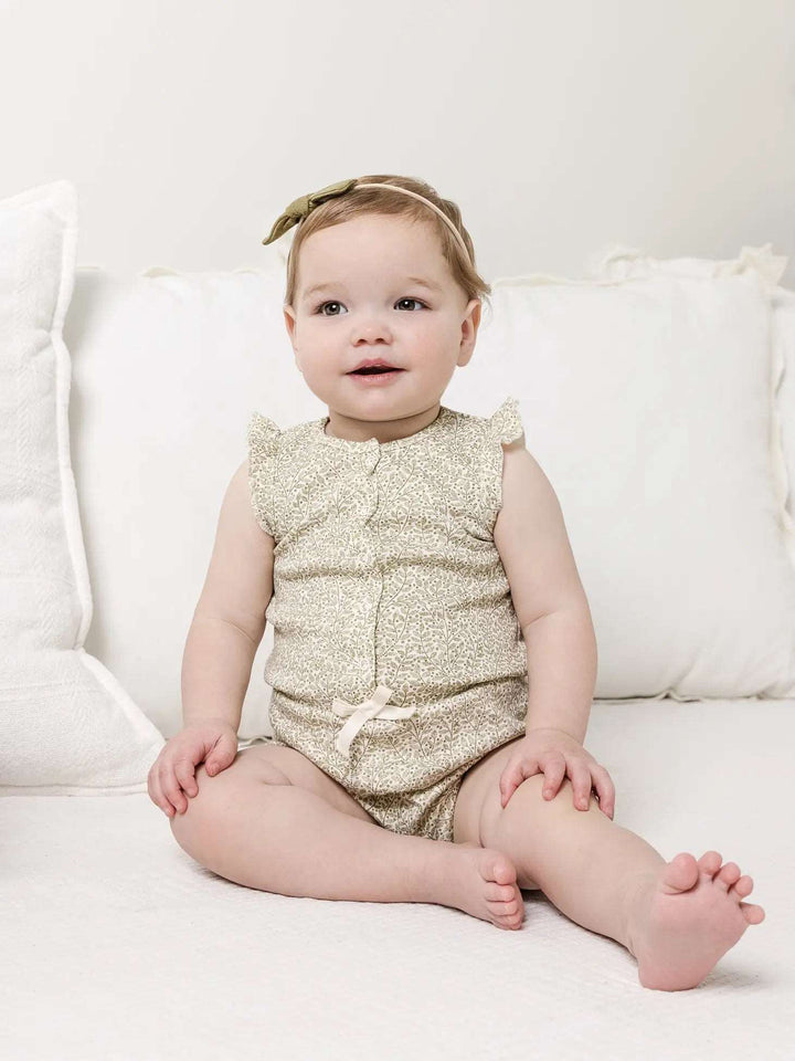 AMELIA ROMPER - FERN/ IVORY + HERB