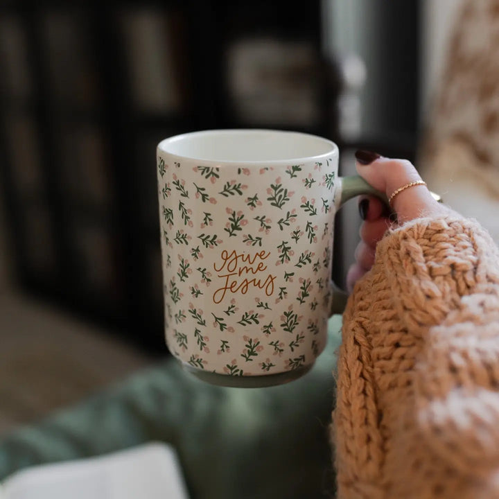 GIVE ME JESUS FLORAL MUG