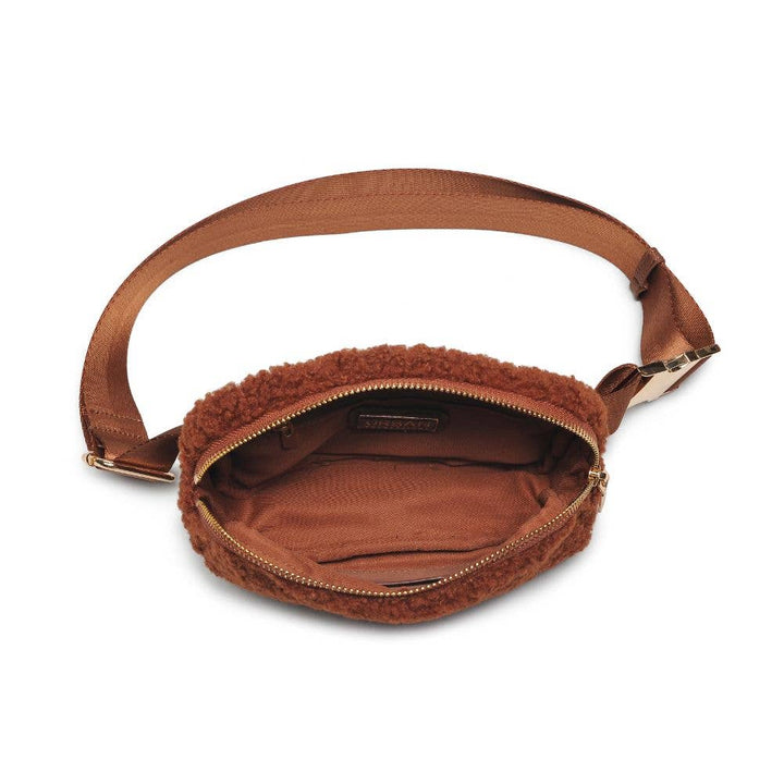 SHERRY SHERPA SHEARLING BELT BAG - ROSE