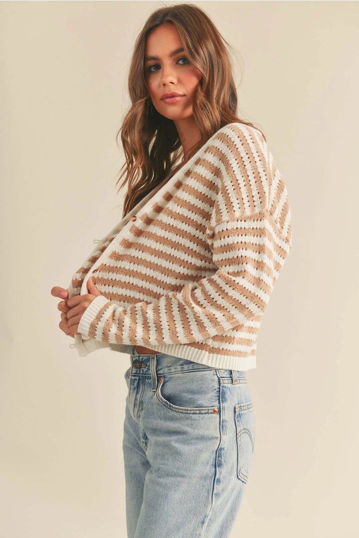 Soleil Crocheted Knit Cardigan