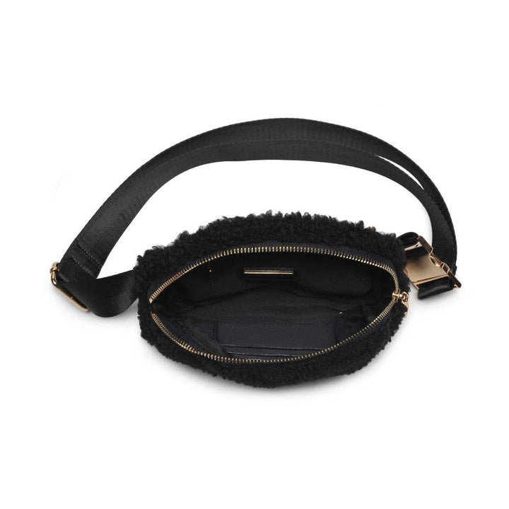 SHERRY SHERPA SHEARLING BELT BAG - ROSE