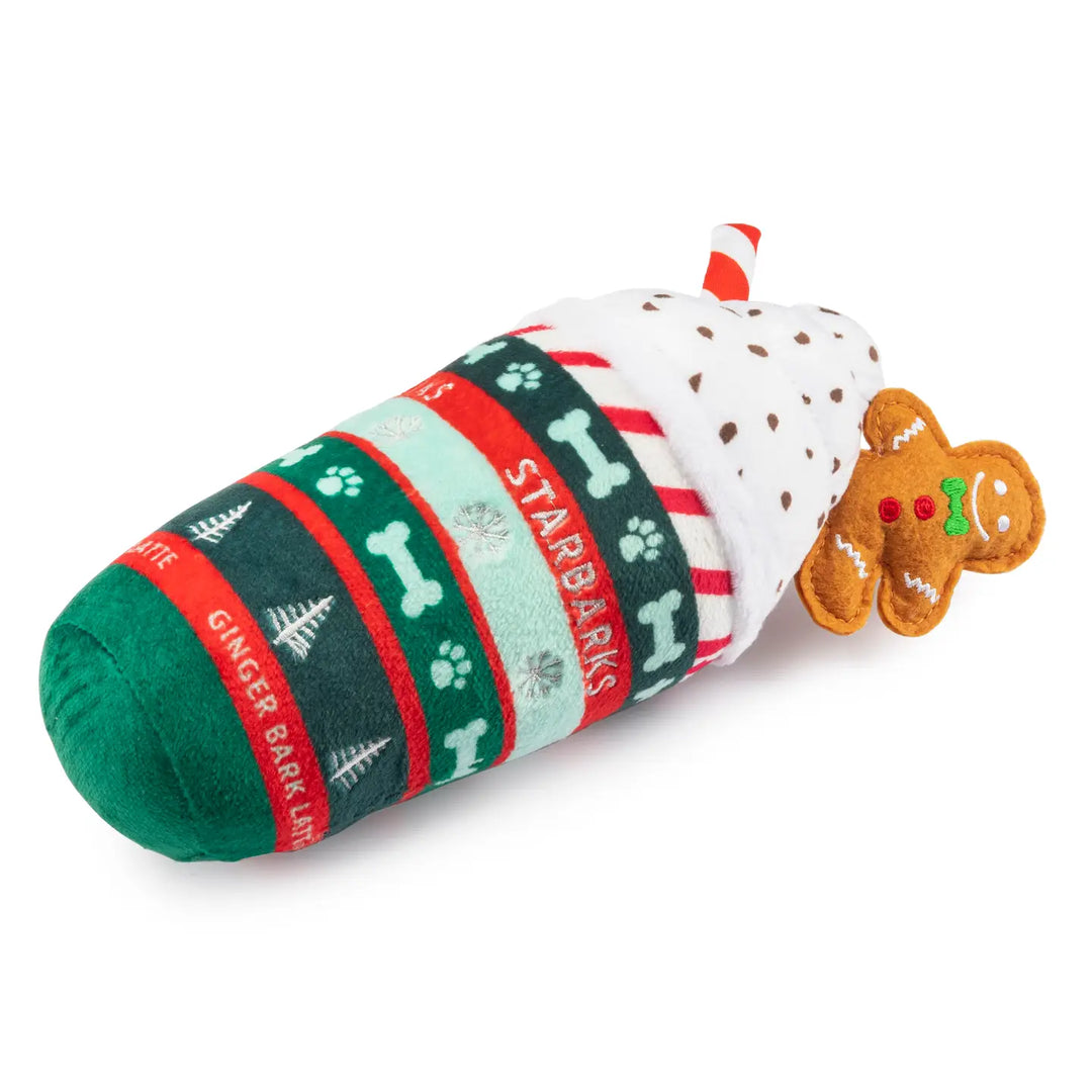 GINGER BARK LATTE DOG TOY