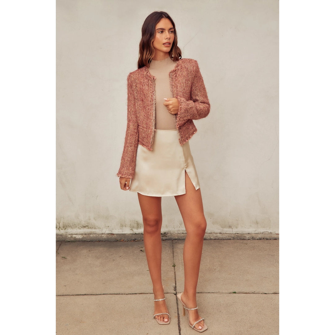 BLAIR OPEN FRONT KNIT BLAZER