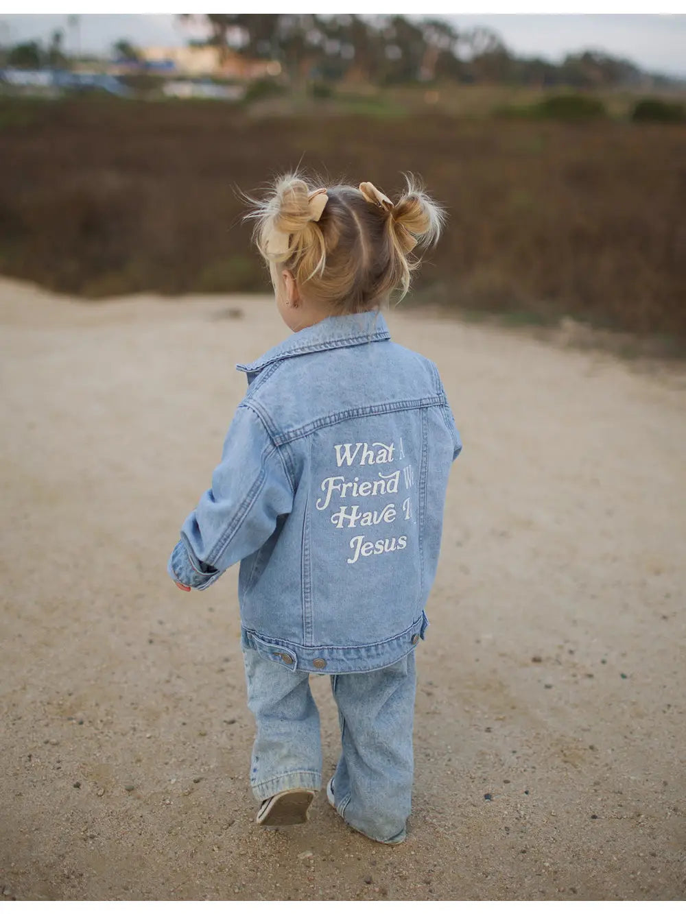 WHAT A FRIEND IN JESUS DENIM JACKET