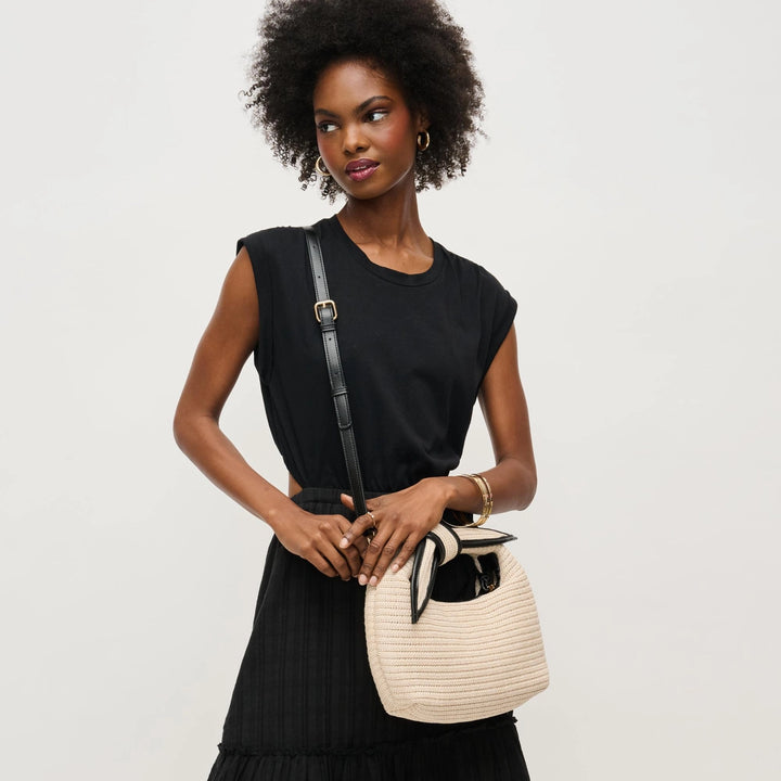 PALOMA KNOT STRAW CROSSBODY