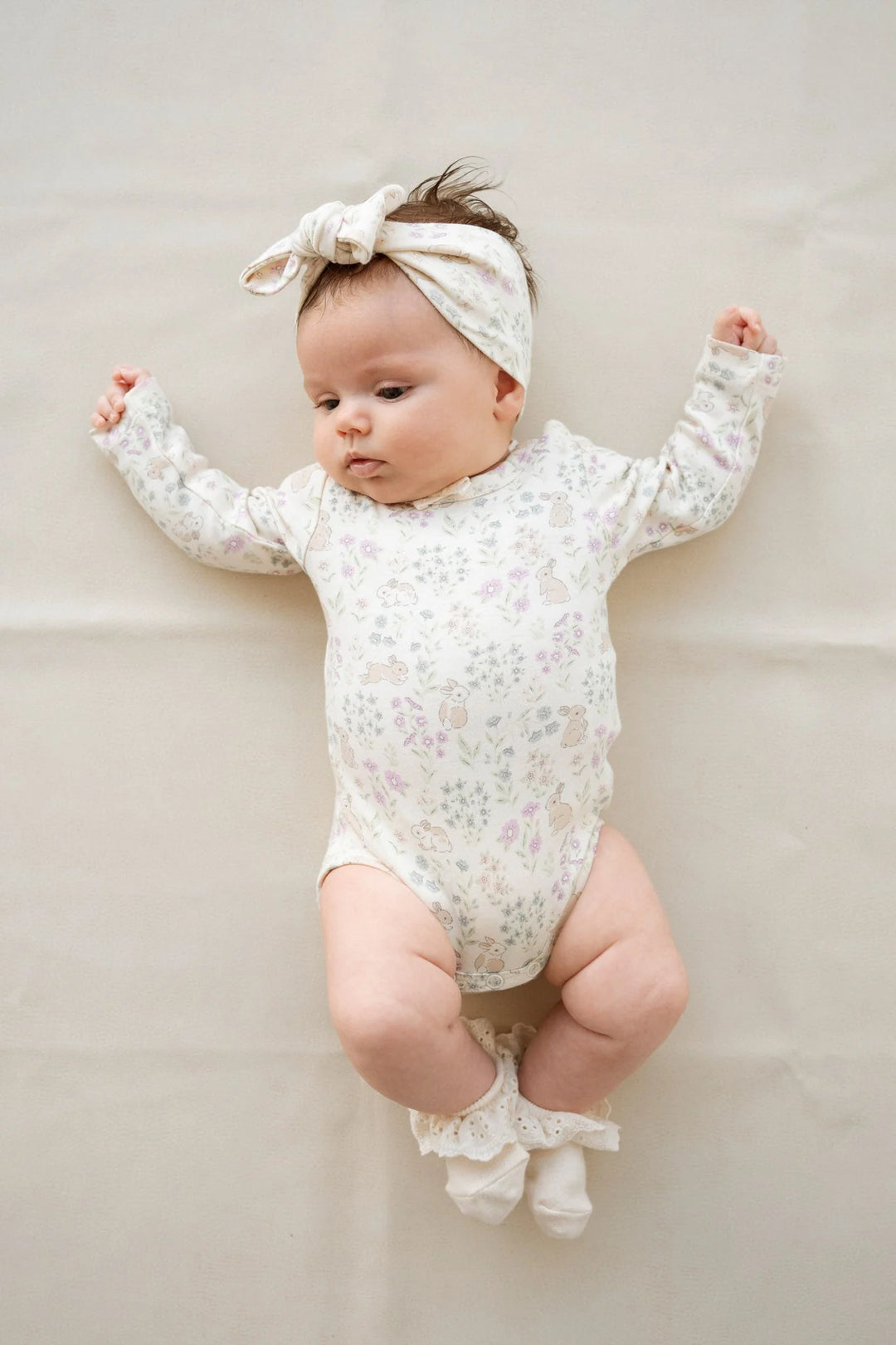 ORGANIC COTTON LONG SLEEVE BODYSUIT - PENNY'S EGG HUNT