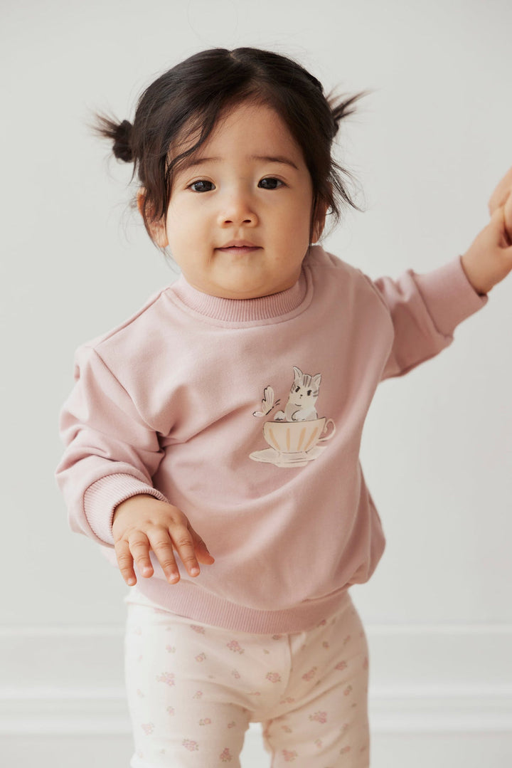 ORGANIC COTTON AUBREY SWEATSHIRT - SHELL PINK