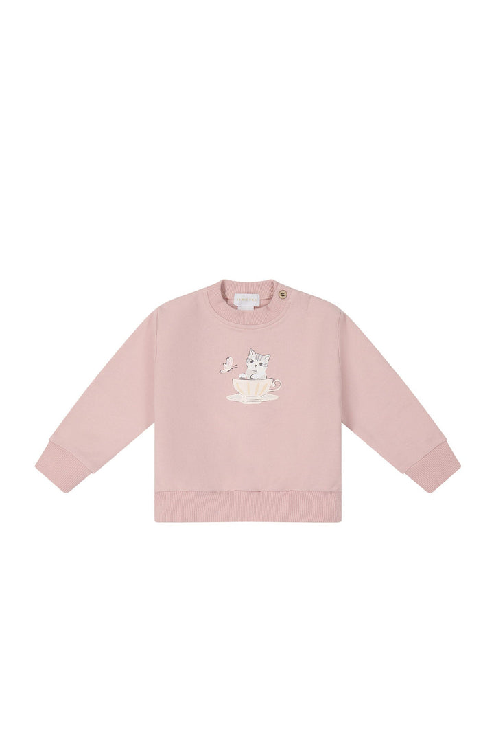 ORGANIC COTTON AUBREY SWEATSHIRT - SHELL PINK