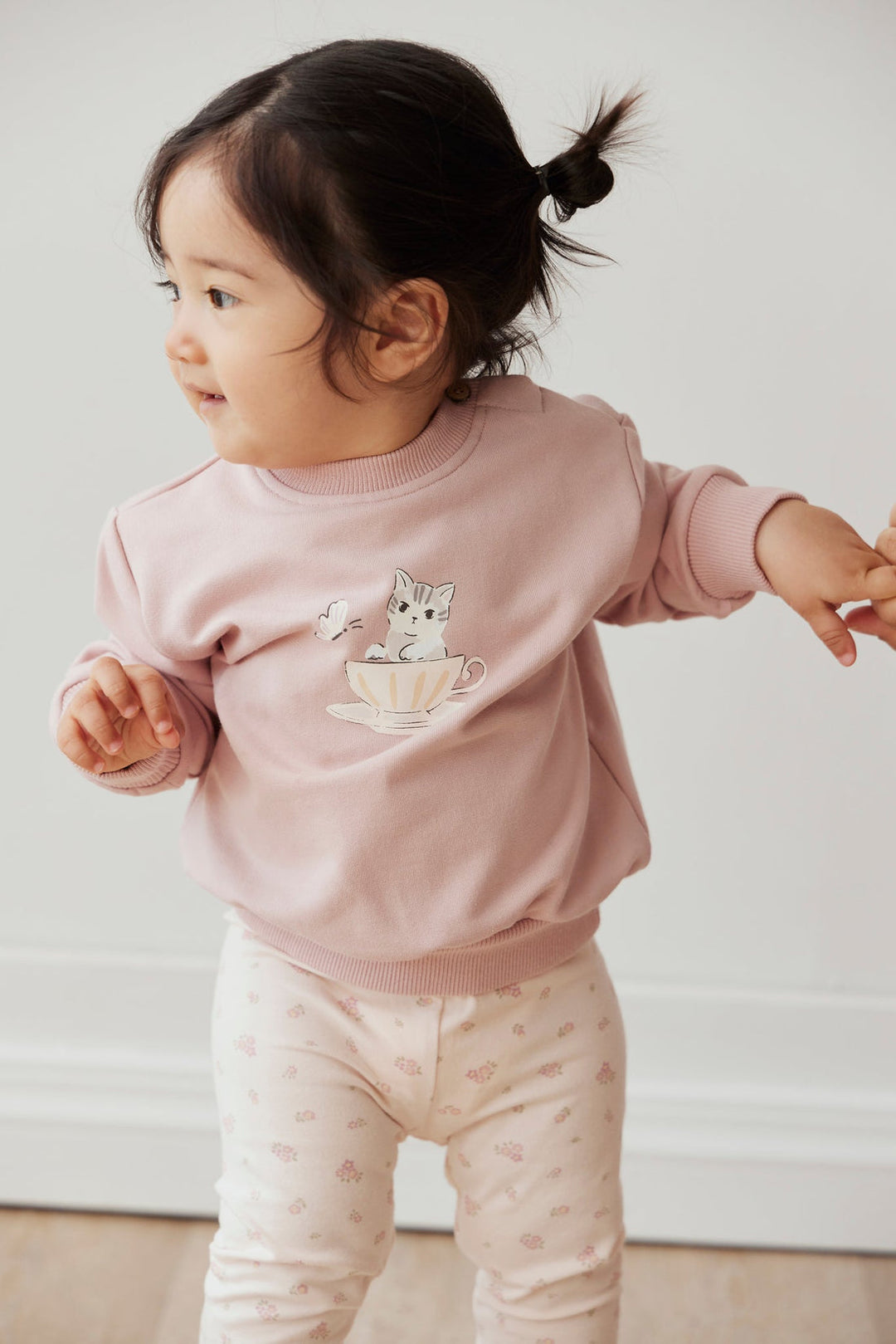 ORGANIC COTTON AUBREY SWEATSHIRT - SHELL PINK