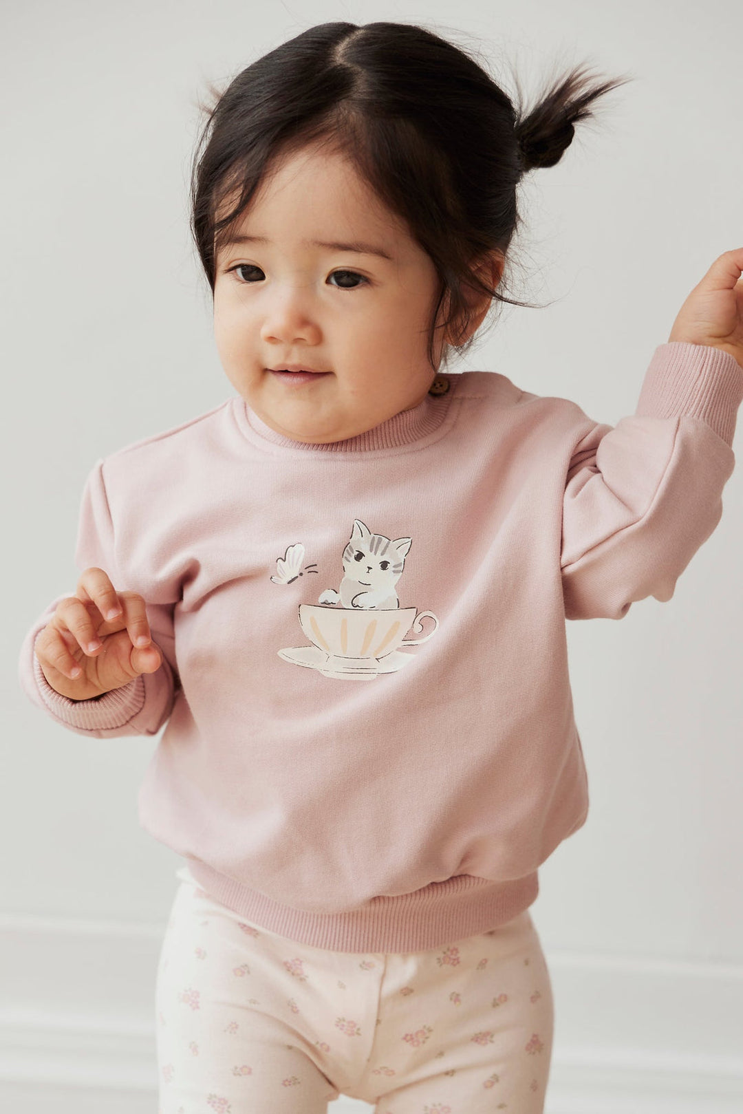 ORGANIC COTTON AUBREY SWEATSHIRT - SHELL PINK