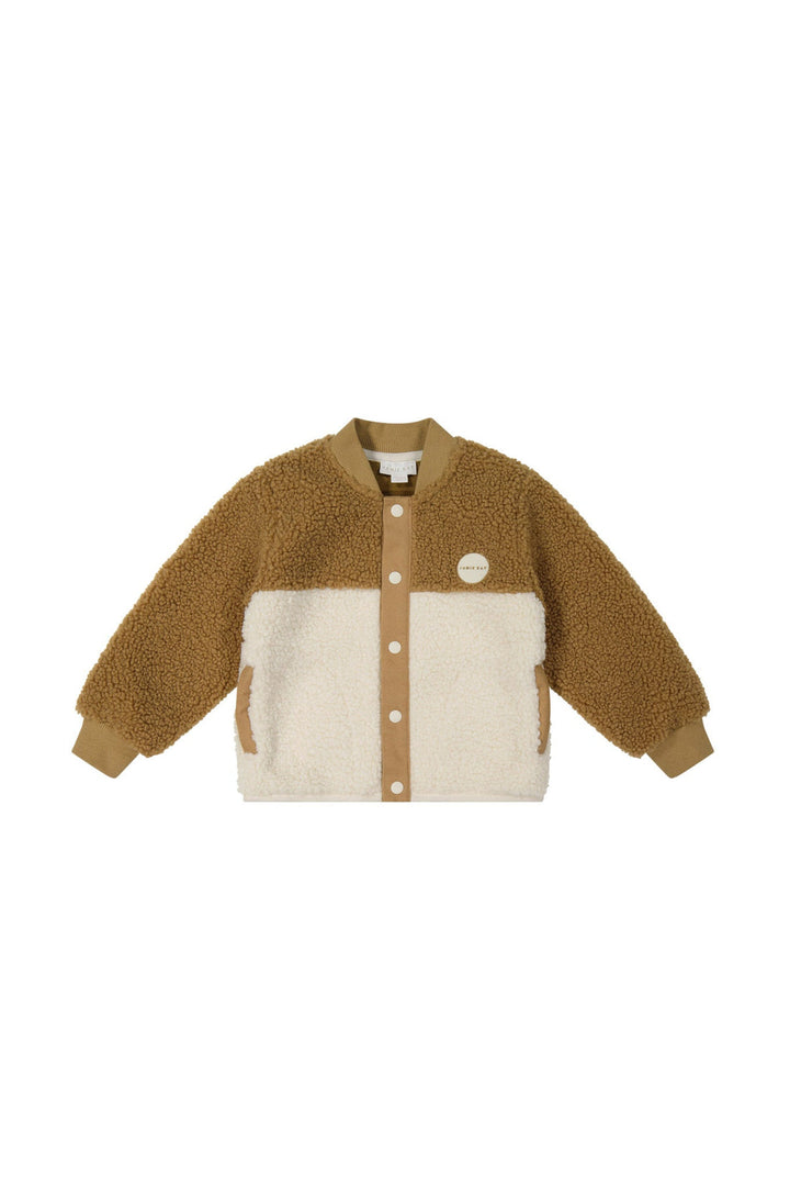 PERRY SHERPA JACKET - NATURAL/BUCKWHEAT