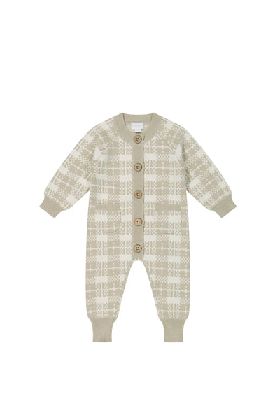 MARLO KNITTED ONEPIECE - MARLO CHECK JACQUARD