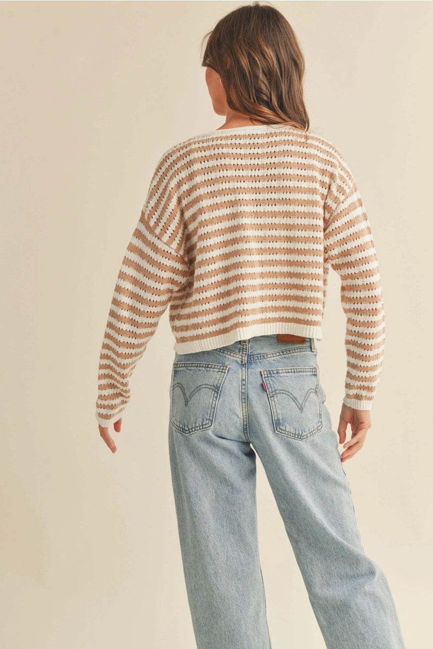 Soleil Crocheted Knit Cardigan