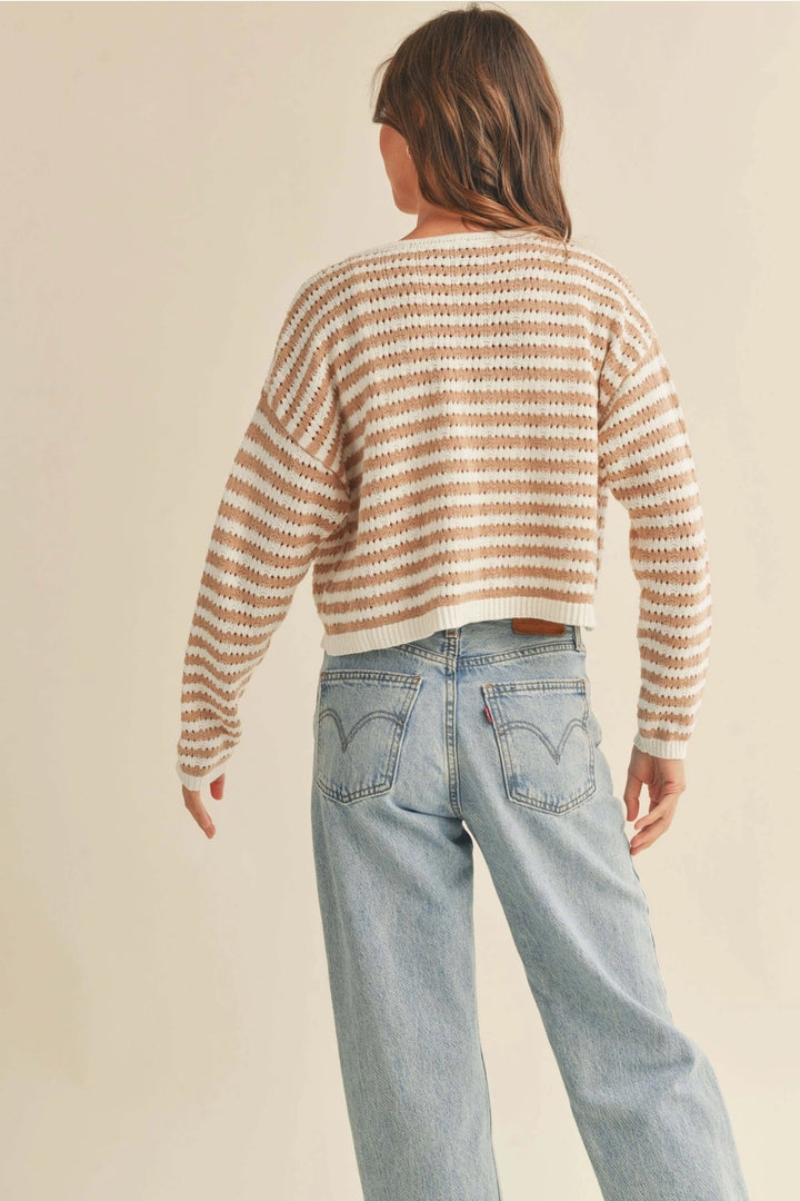 Soleil Crocheted Knit Cardigan