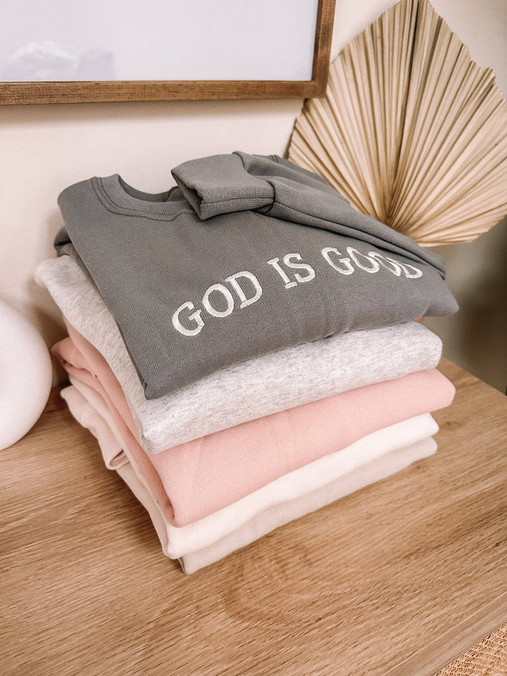 GOD IS GOOD SWEATSHIRT - SAND