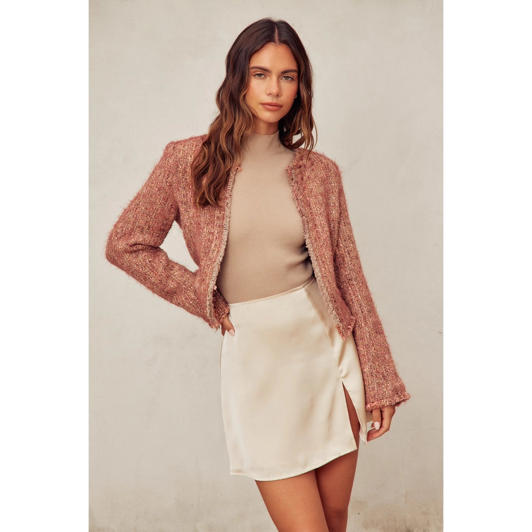 BLAIR OPEN FRONT KNIT BLAZER