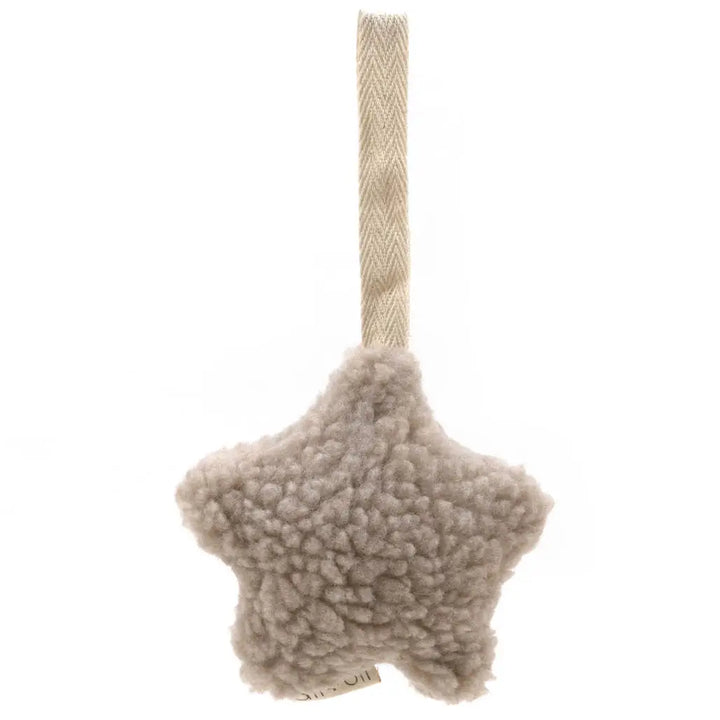 PLUSH STAR PACIFIER HOLDER (SAND)