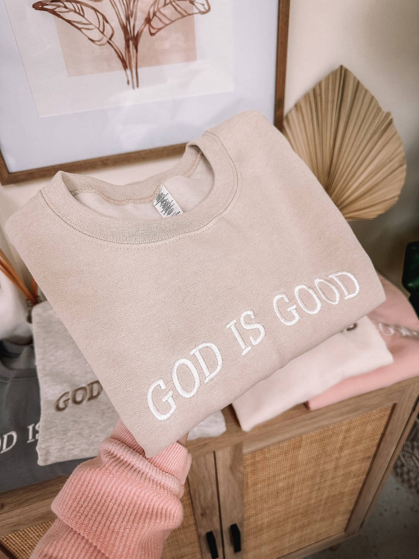 GOD IS GOOD SWEATSHIRT - SAND