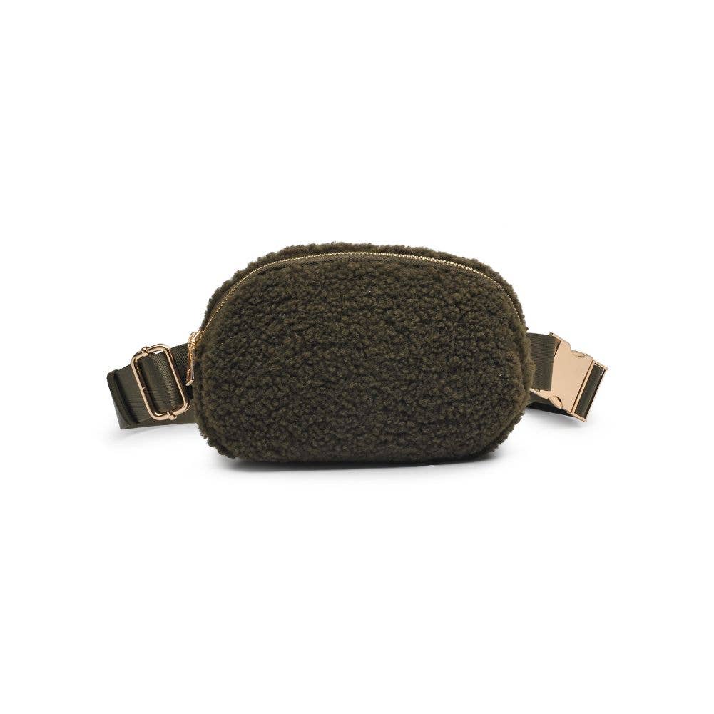 SHERRY SHERPA SHEARLING BELT BAG - IVORY