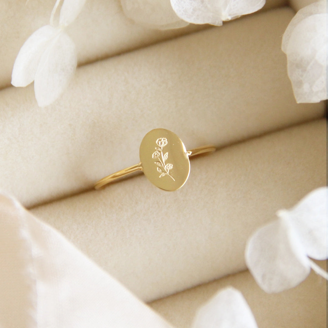 OVAL FLOWER RING