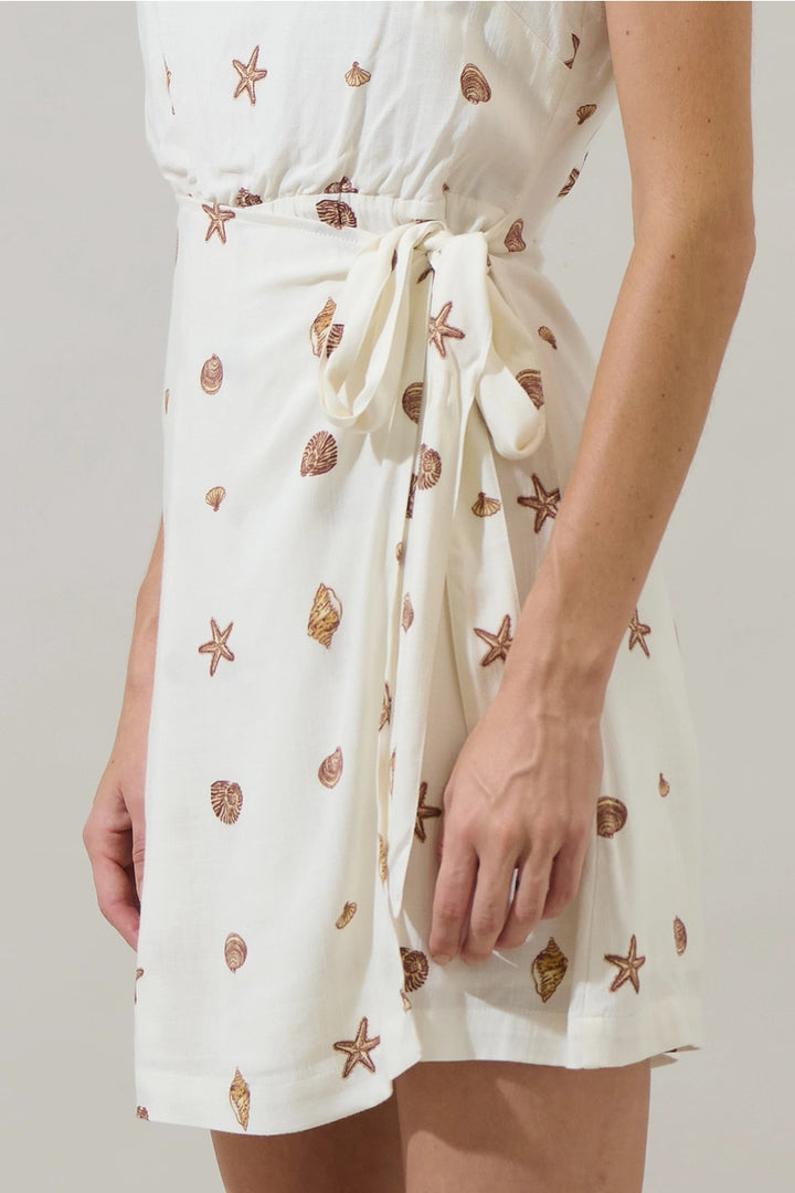 CERISE SHELLS JANIS WRAP DRESS