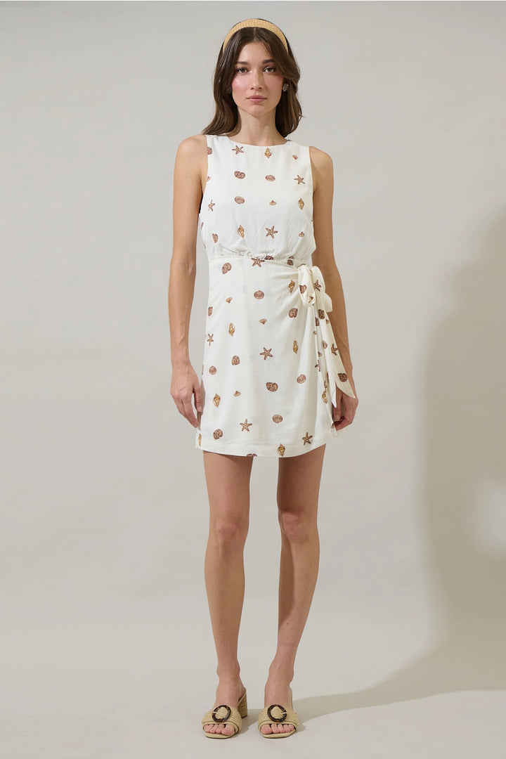 CERISE SHELLS JANIS WRAP DRESS