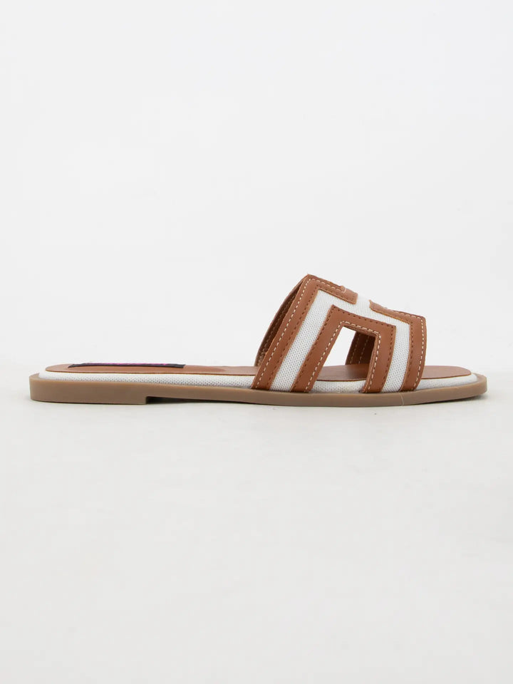 LUKE LEATHER CONTRAST SANDAL