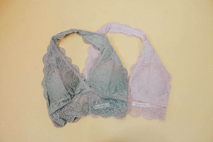 BLAIR LACE BRALETTE- BLUE GREY