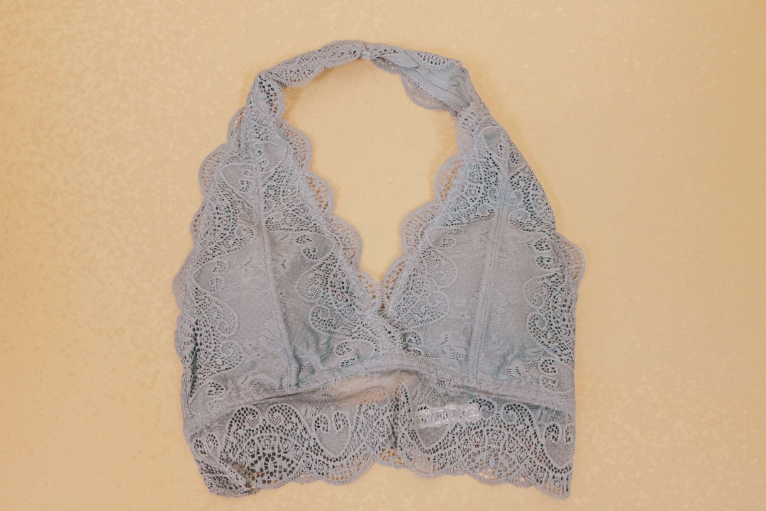 BLAIR LACE BRALETTE- BLUE GREY