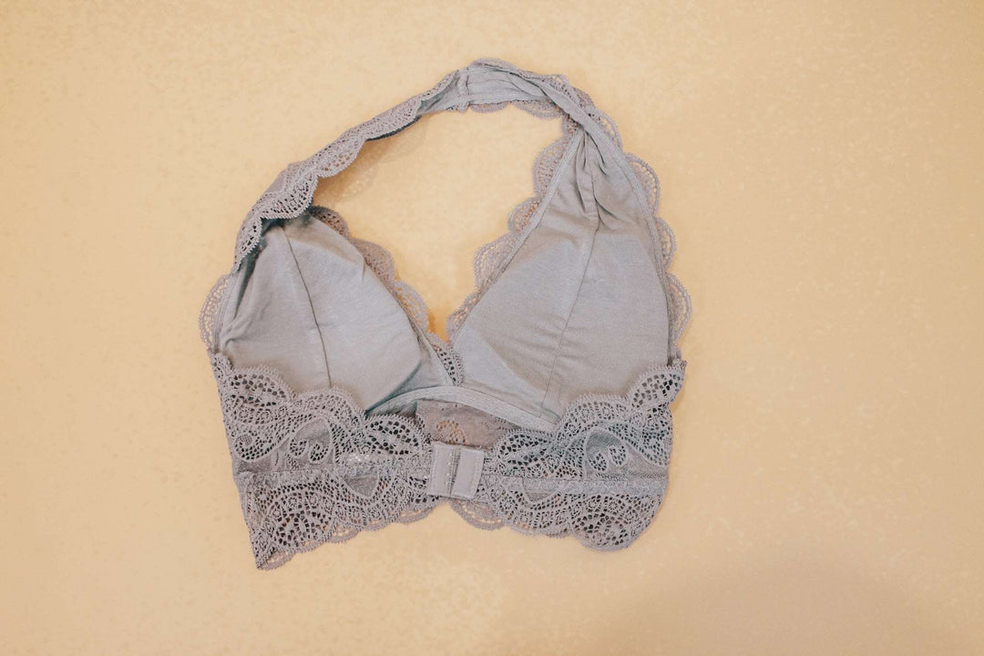 BLAIR LACE BRALETTE- BLUE GREY