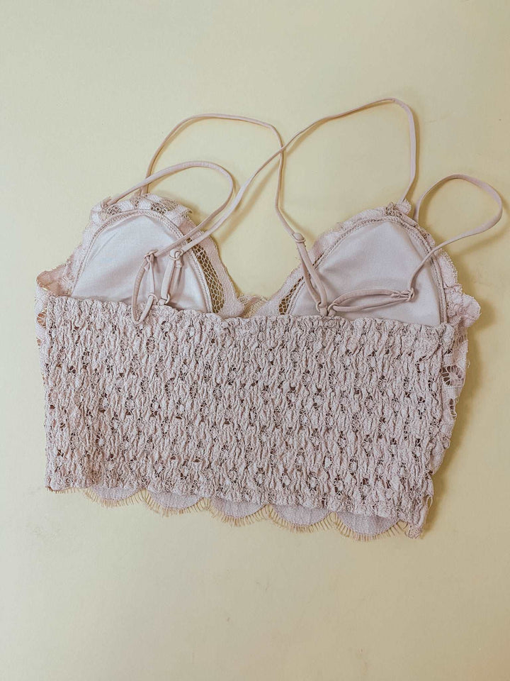 CALLIE LACE BRALETTE - DUSTY BLUSH