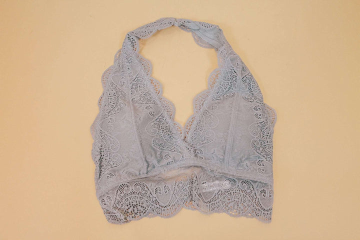 BLAIR LACE BRALETTE- BLUE GREY