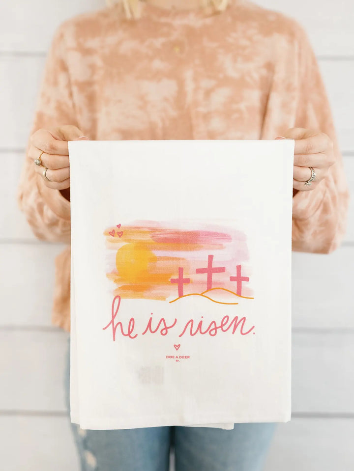 HE IS RISEN - FLOUR SACK TOWEL