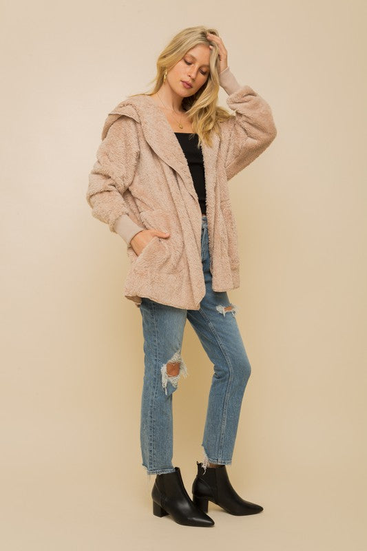 THE COZIEST YET POCKETED CARDIGAN - TAUPE
