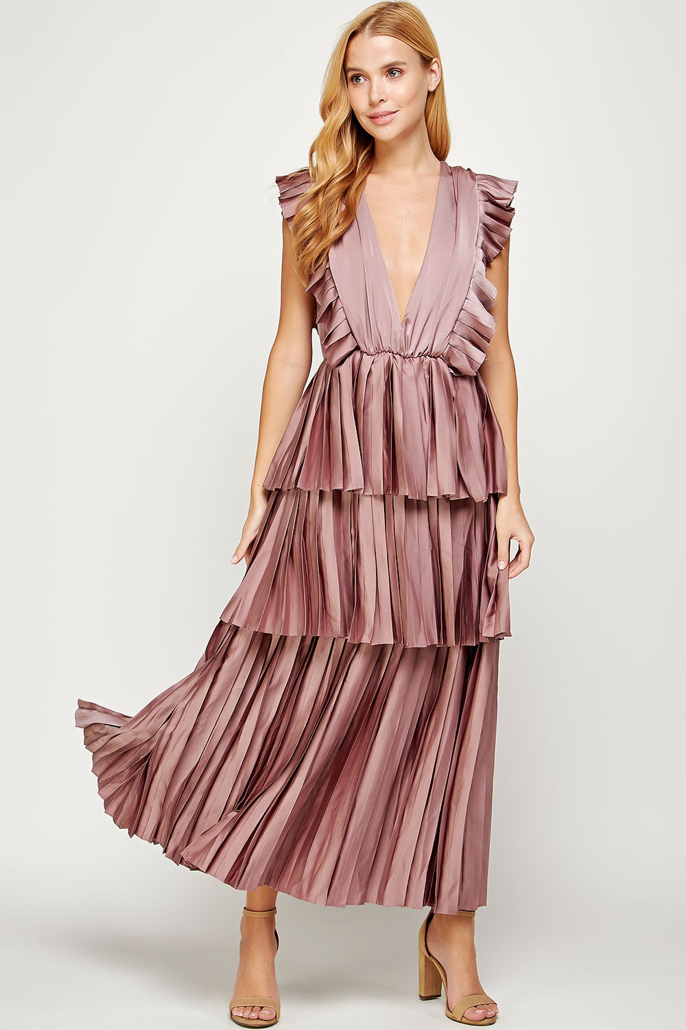 AURORA MAXI DRESS- DUSTY MAUVE