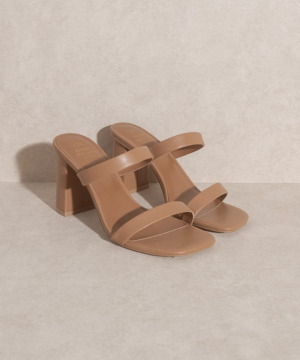 KHLOE MODERN STRAPPY HEEL TAUPE