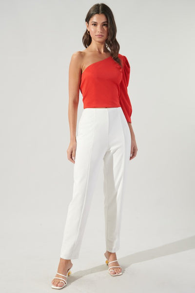 SUCH A BETTY ONE SHOULDER TOP - RED