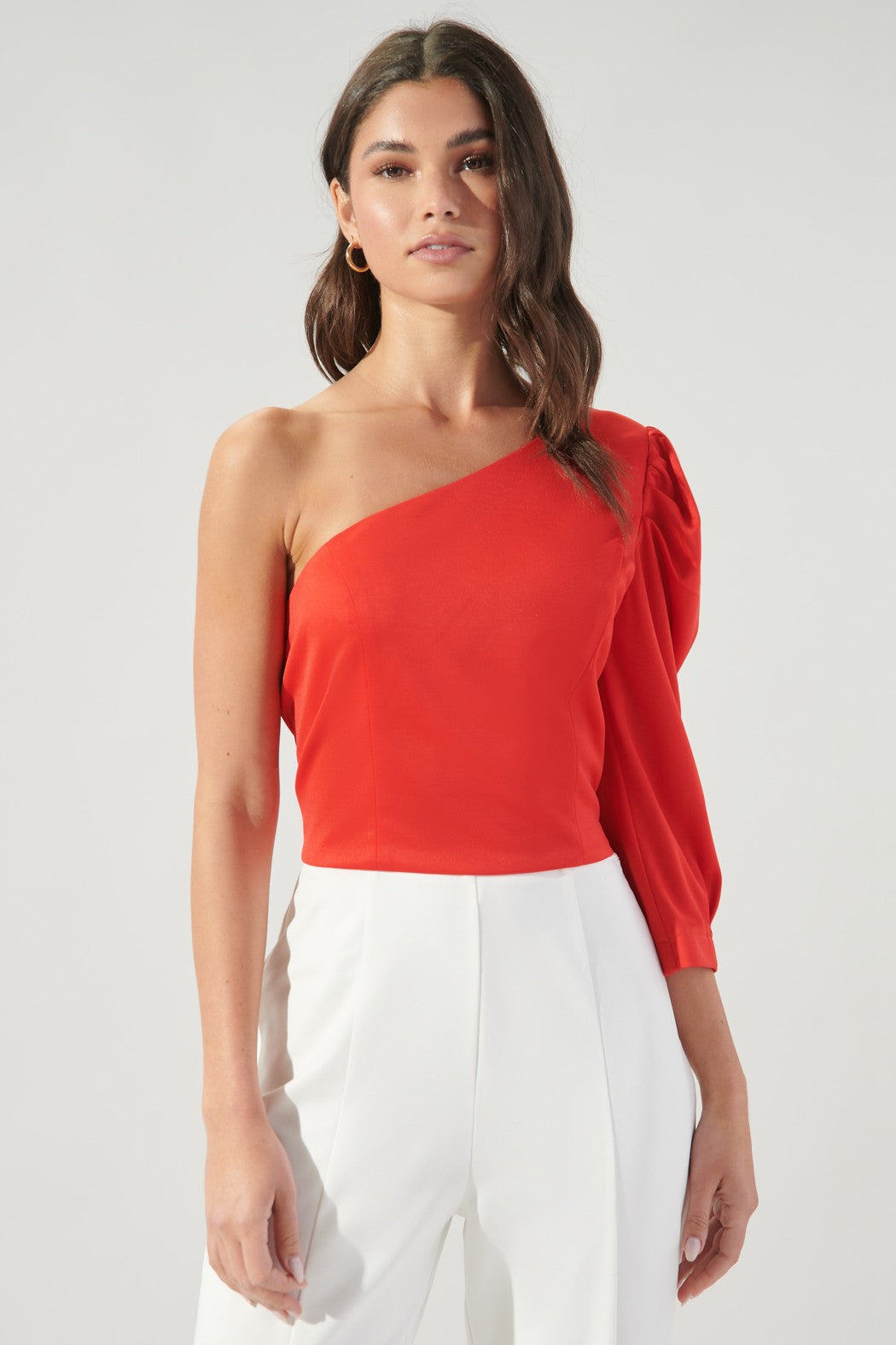 SUCH A BETTY ONE SHOULDER TOP - RED