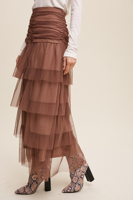 BECKY CINCHED MAXI SKIRT