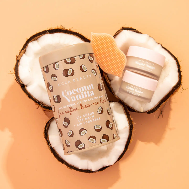 COCONUT VANILLA LIP CARE SET + LIP SCRUBBER