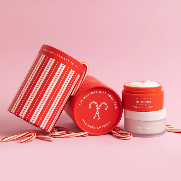 CANDY CANE BODY SCRUB + BODY BUTTER HOLIDAY GIFT SET