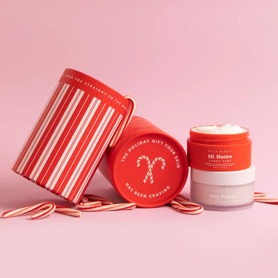 CANDY CANE BODY SCRUB + BODY BUTTER HOLIDAY GIFT SET