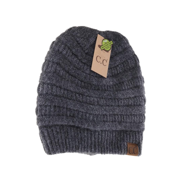 FUZZY LINED BEANIE - HEATHER FOREST