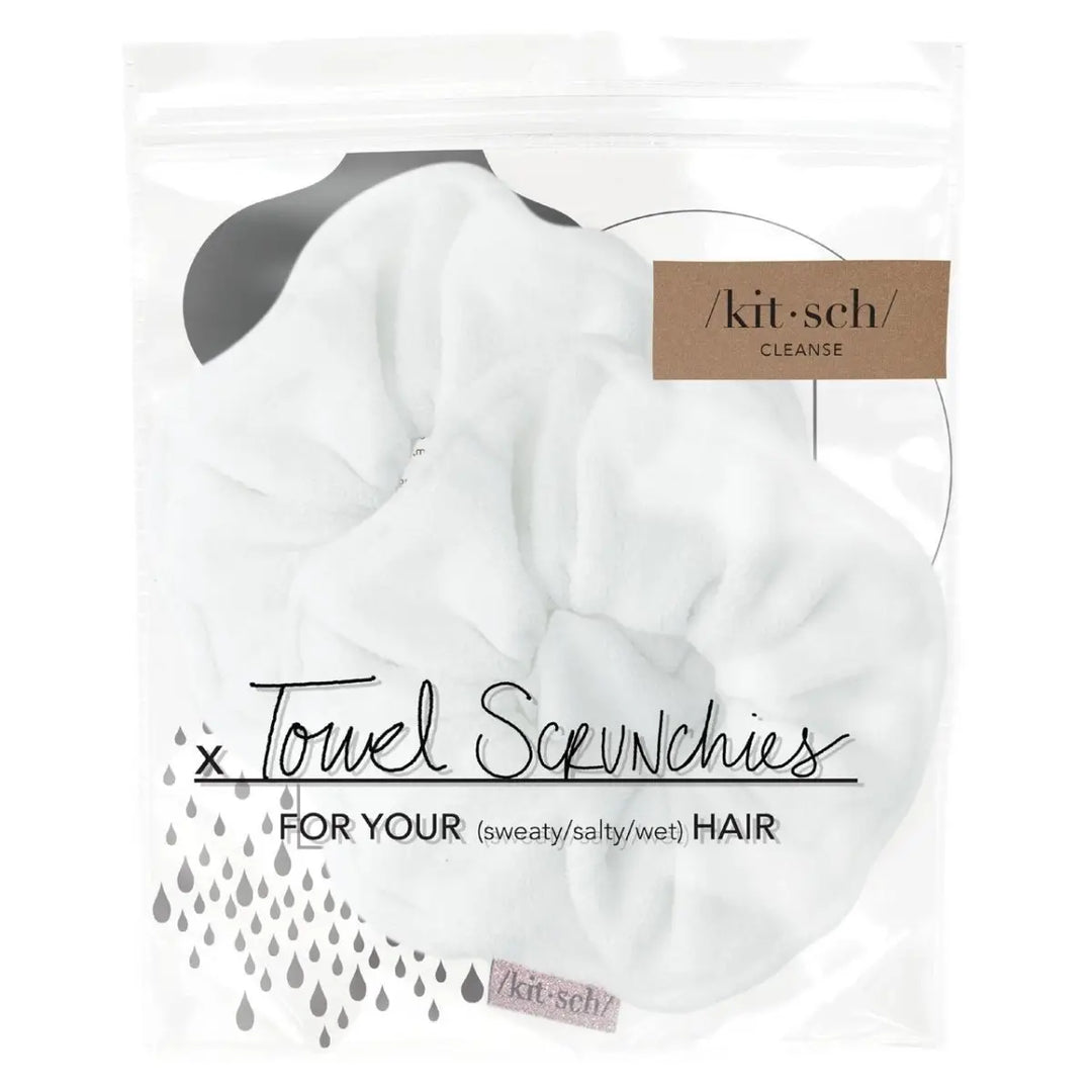 TOWEL SCRUNCHIES - WHITE