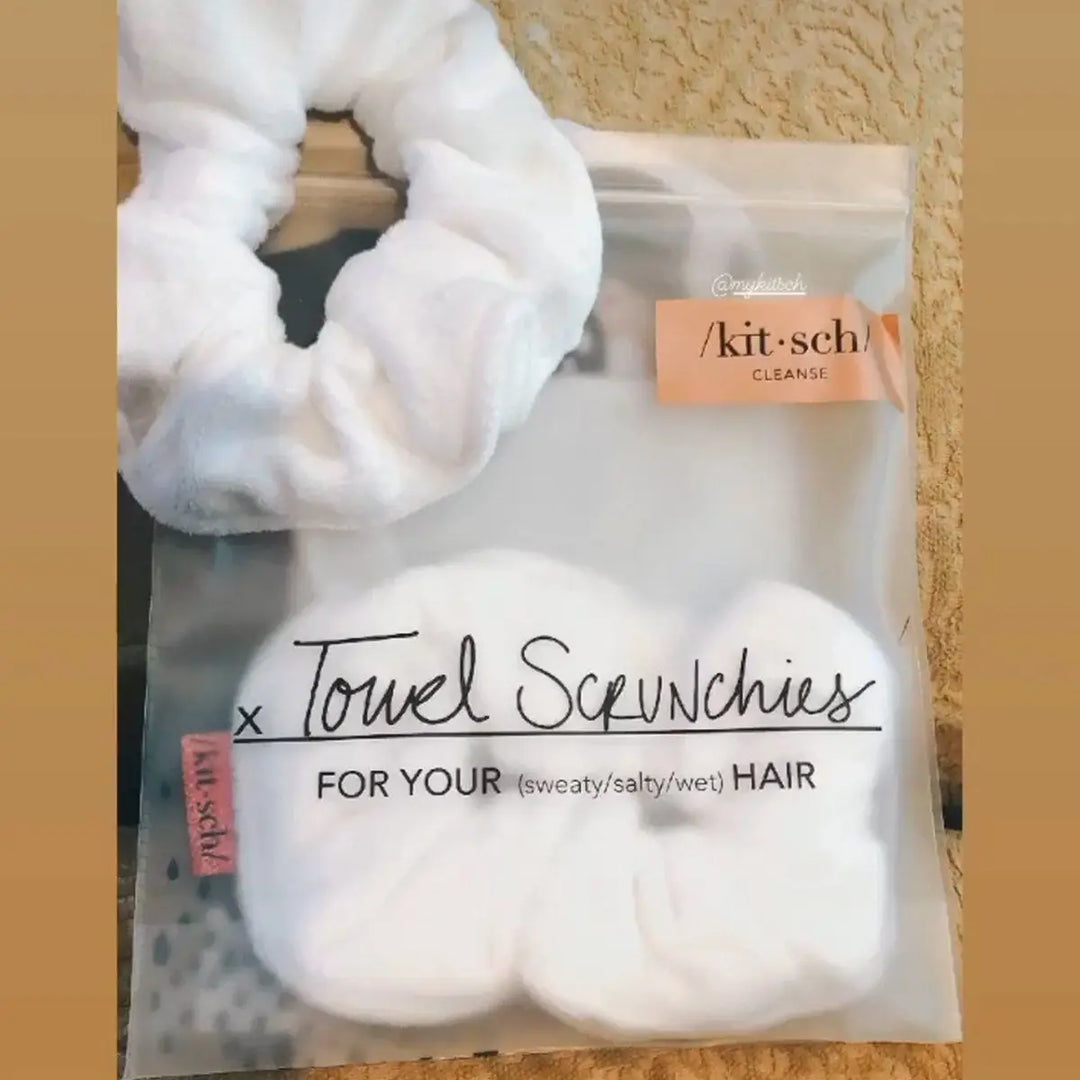 TOWEL SCRUNCHIES - WHITE