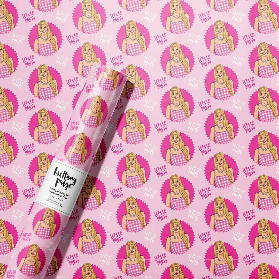 Let's Party Doll Wrapping Paper