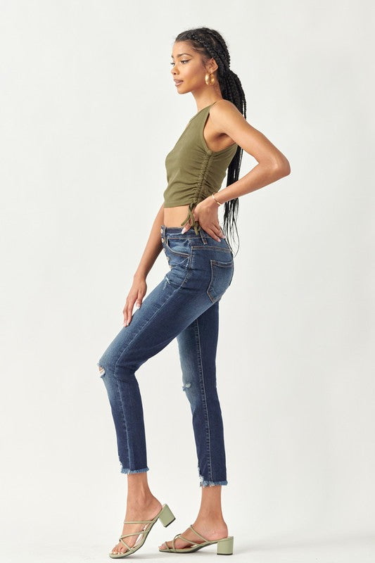 TILLEY FRAYED ANKLE HIGH WAISTED SKINNY