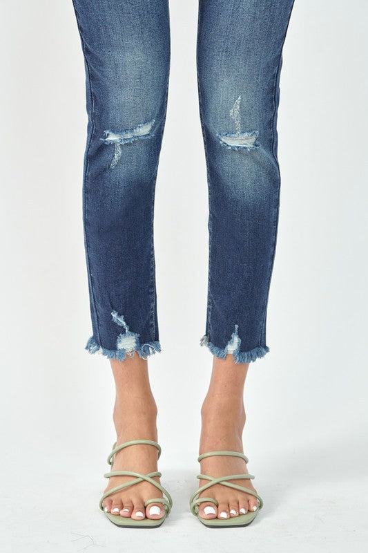 TILLEY FRAYED ANKLE HIGH WAISTED SKINNY